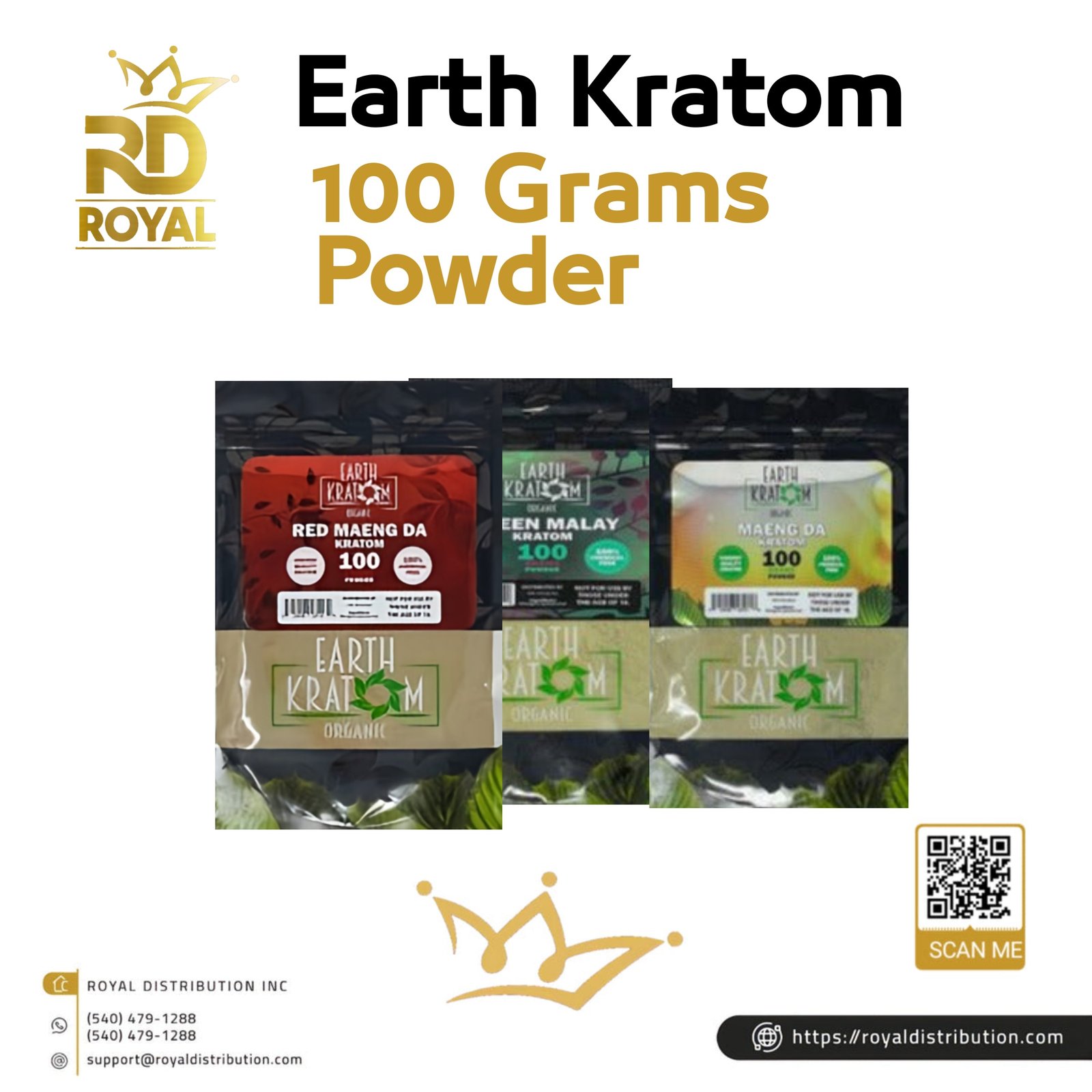 Earth Kratom 100 Grams Powder
