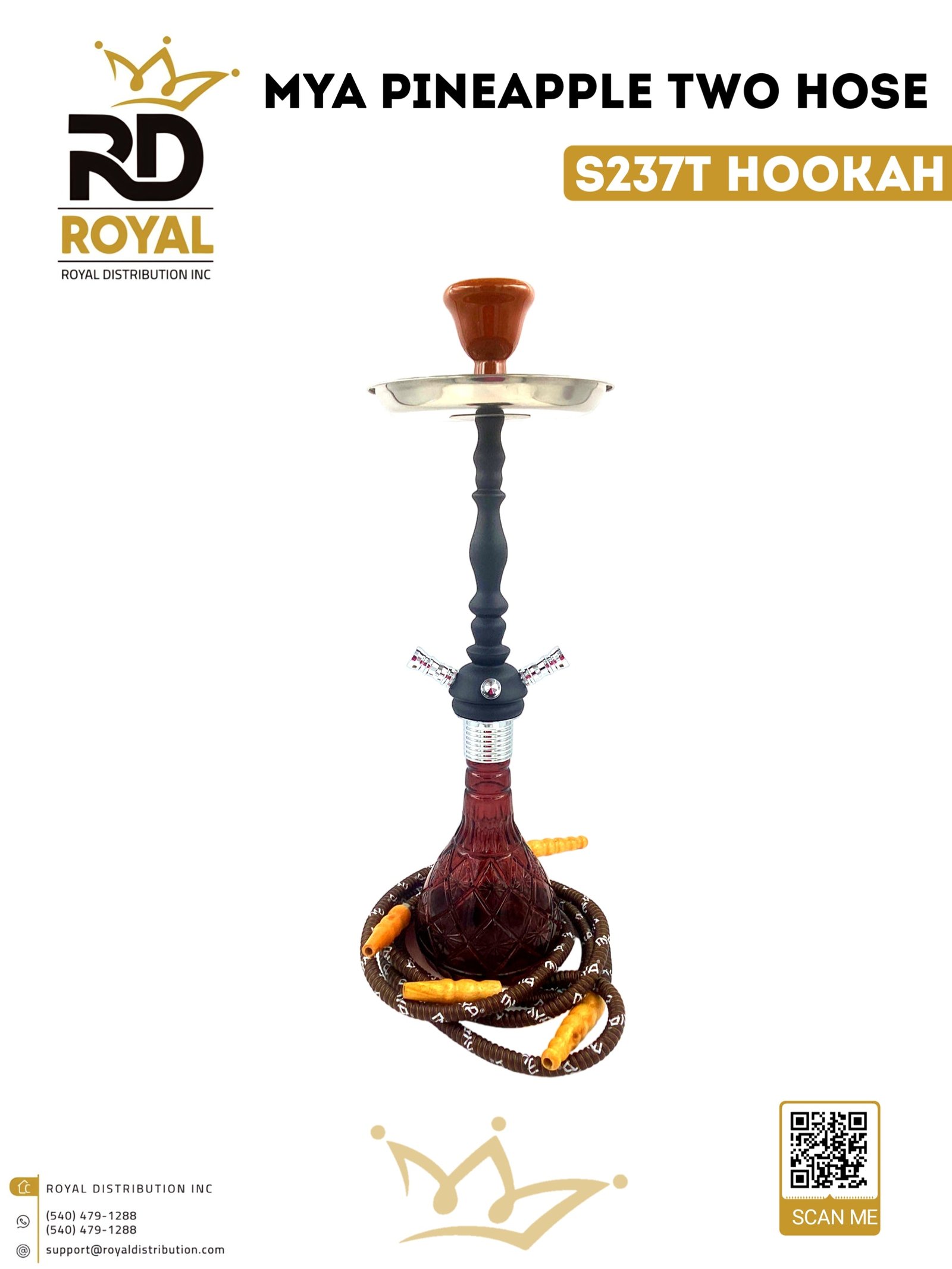 MYA Pineapple Two Hose S237T Hookah